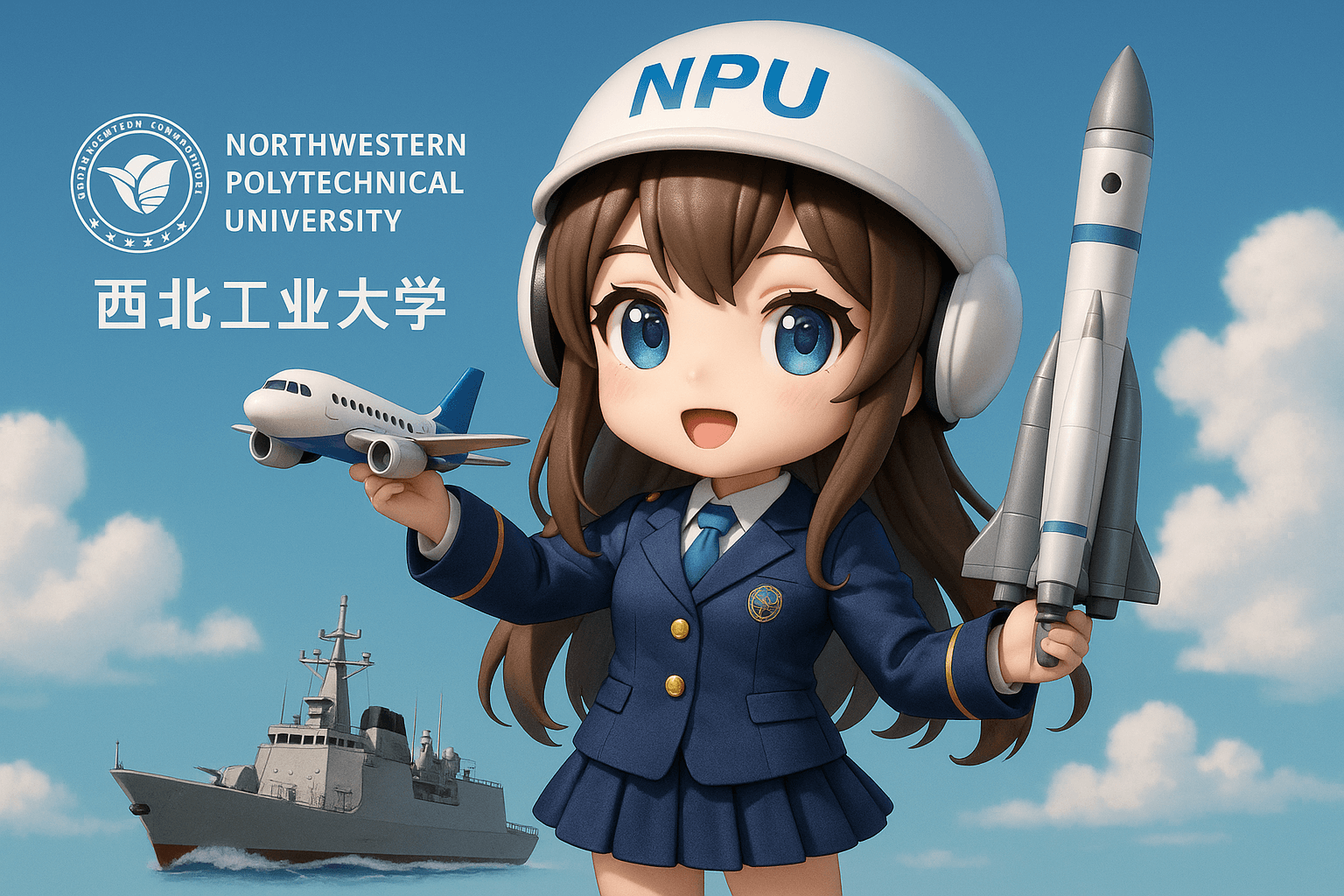 3D Q版大学拟人化形象